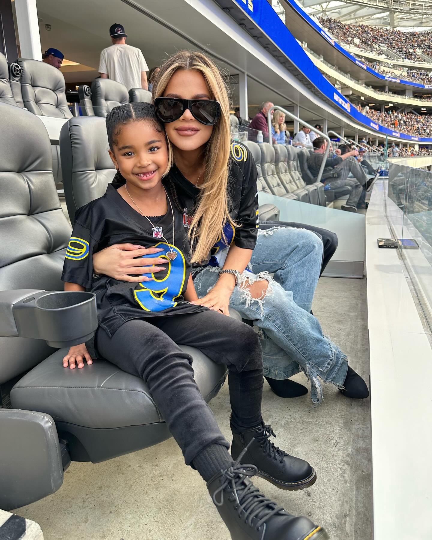 Khloe Kardashian took daughter True to her first pro football game