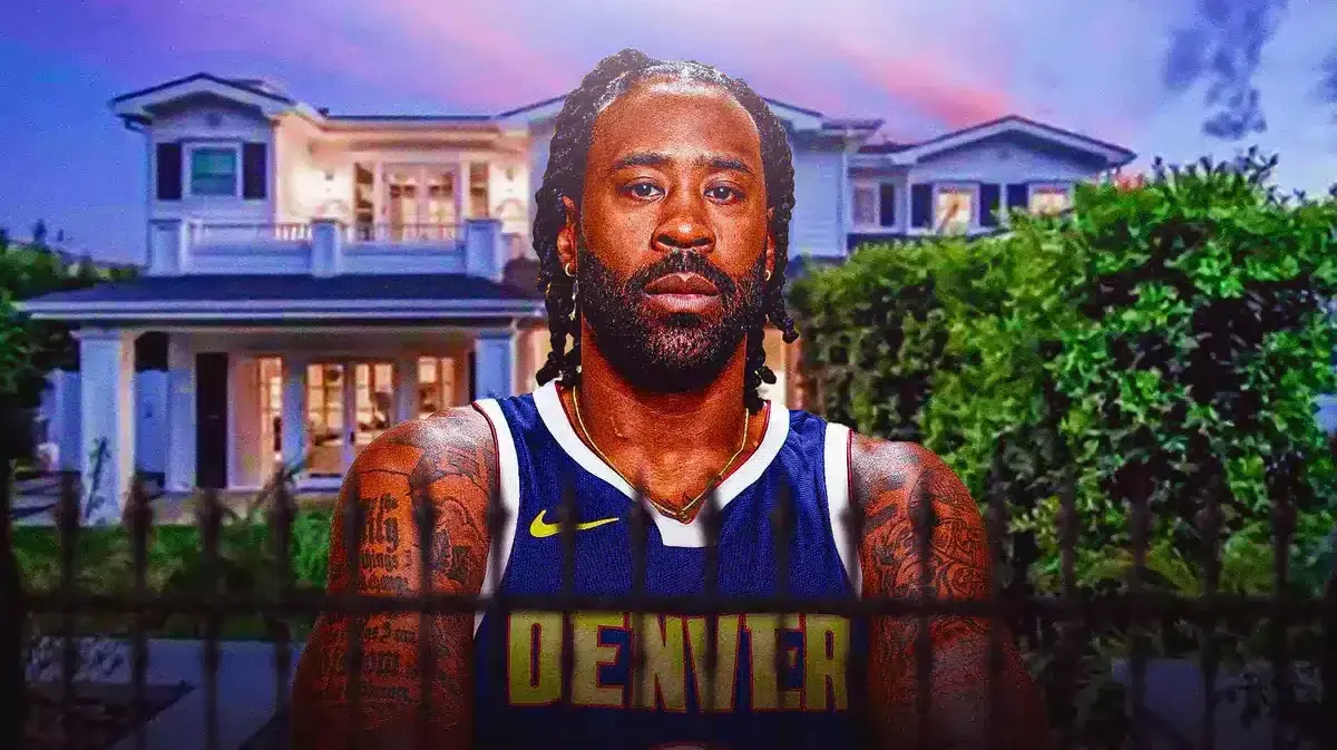 DeAndre Jordan in front of his former mansion in Los Angeles.