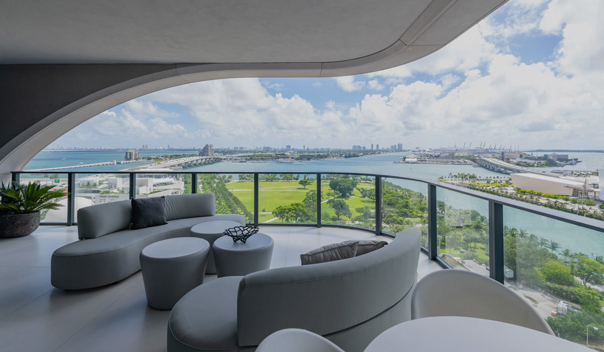  The terrace provides Pogba with a glorious view of downtown Miami