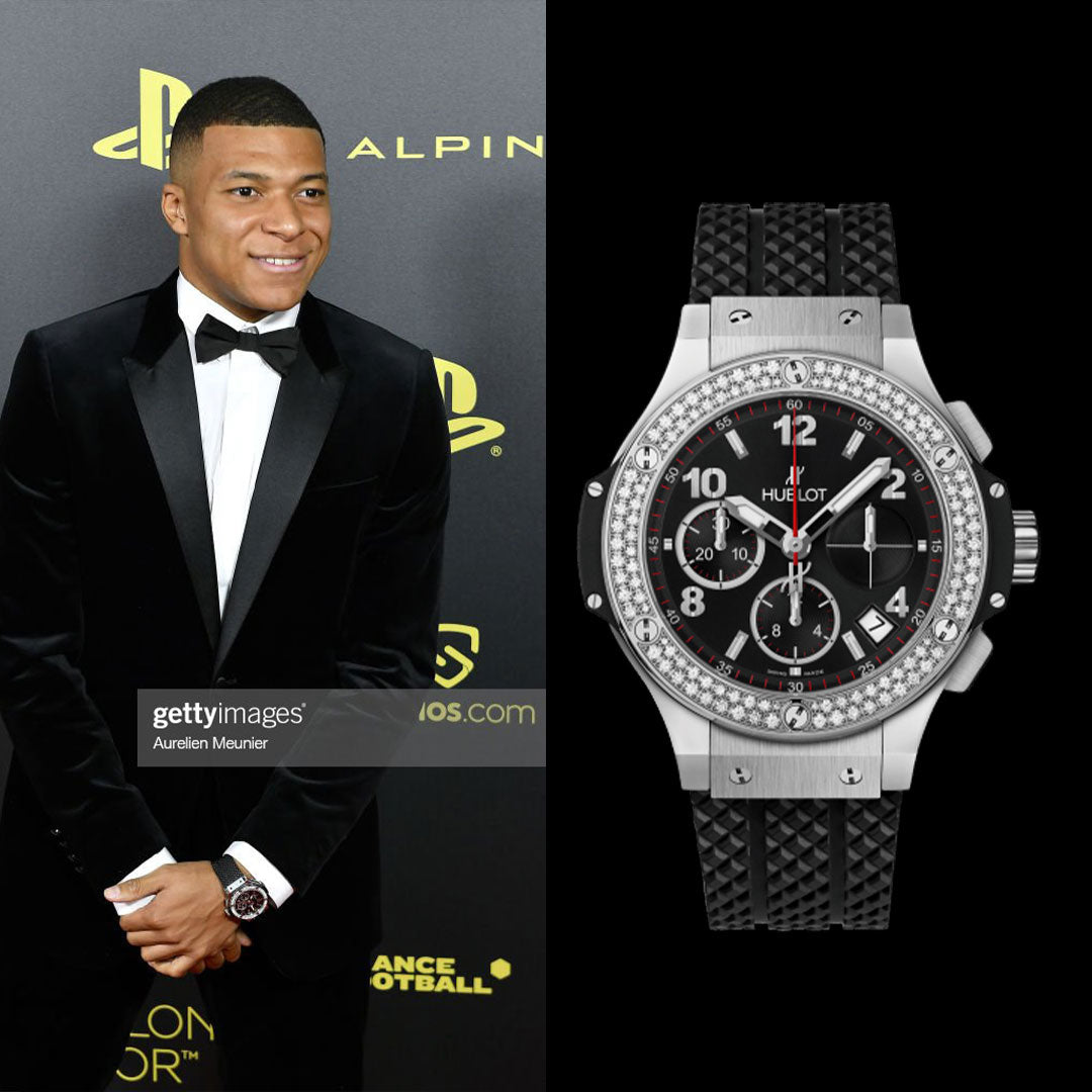 Kylian Mbappe With His Lovely Hublot Watches -Big Bang Steel Diamonds