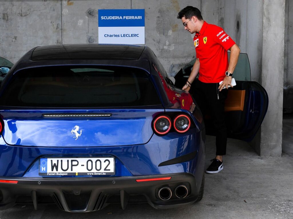 Charles LEclerc Ferrari GTC 4 Lusso