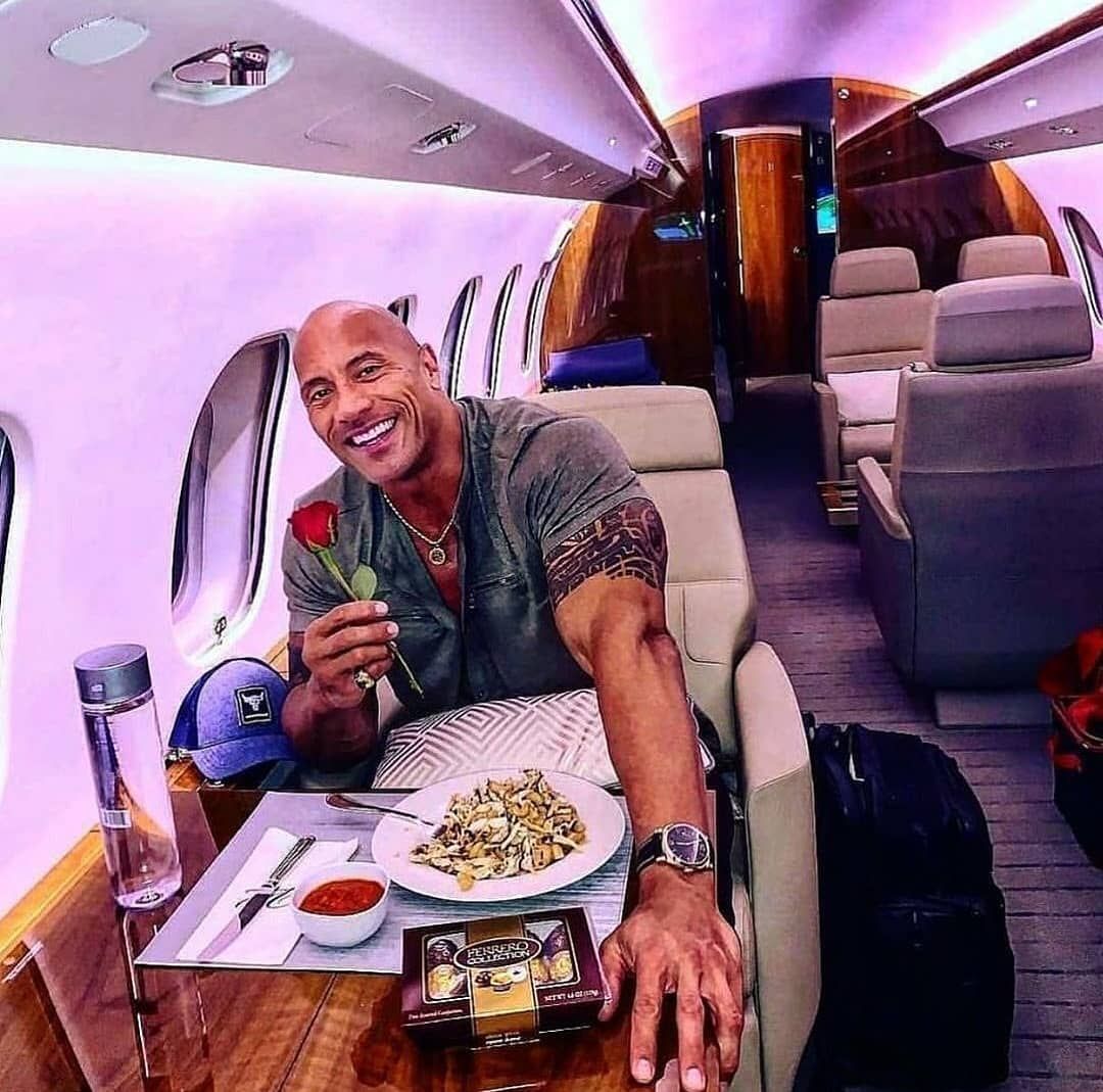 Luxury | Cars | Lifestyle on Instagram: “Can you name this LEGEND in his private  jet? Comment below … | The rock dwayne johnson, Dwayne johnson, Dwayne  the rock