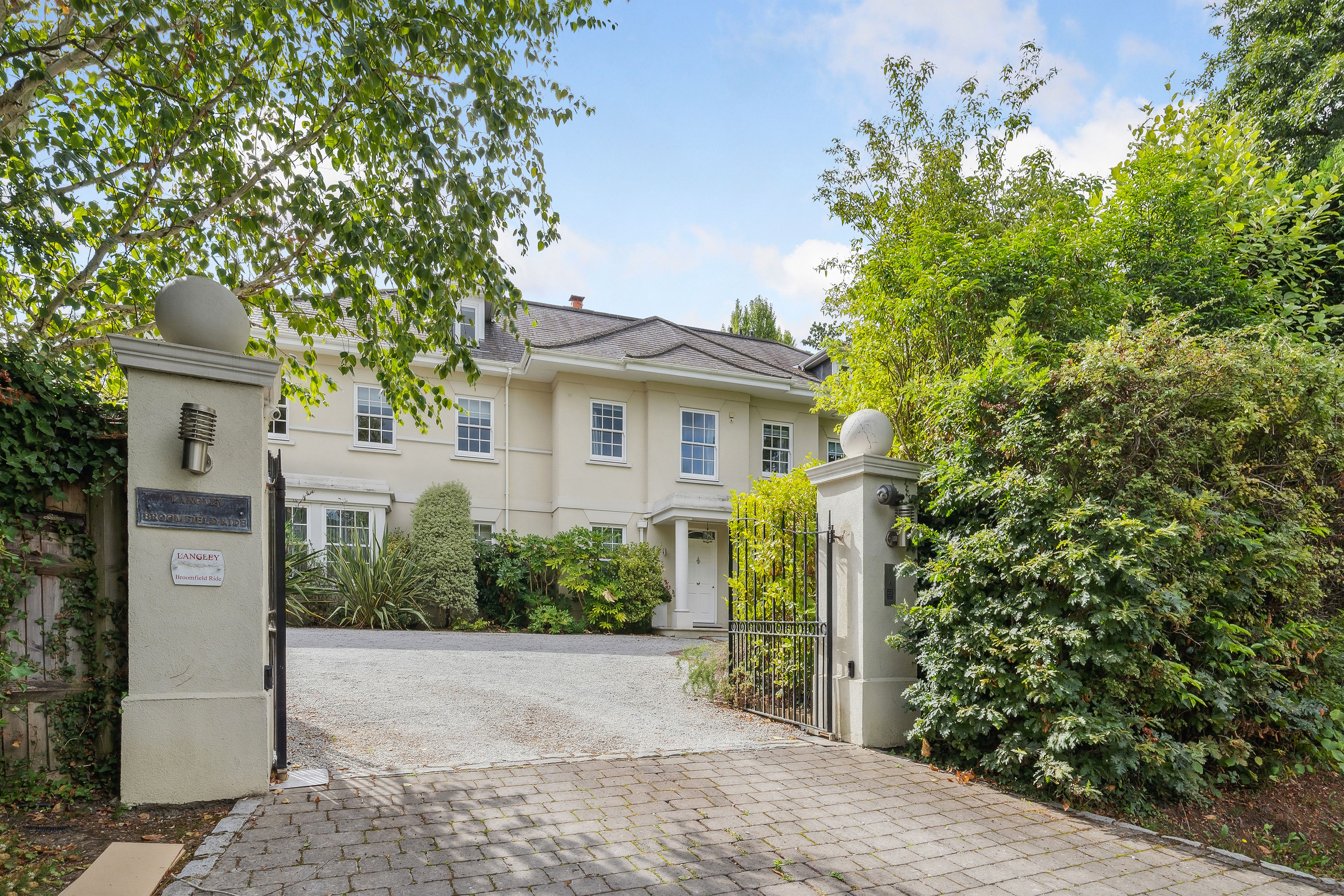 The property is protected by electric gates