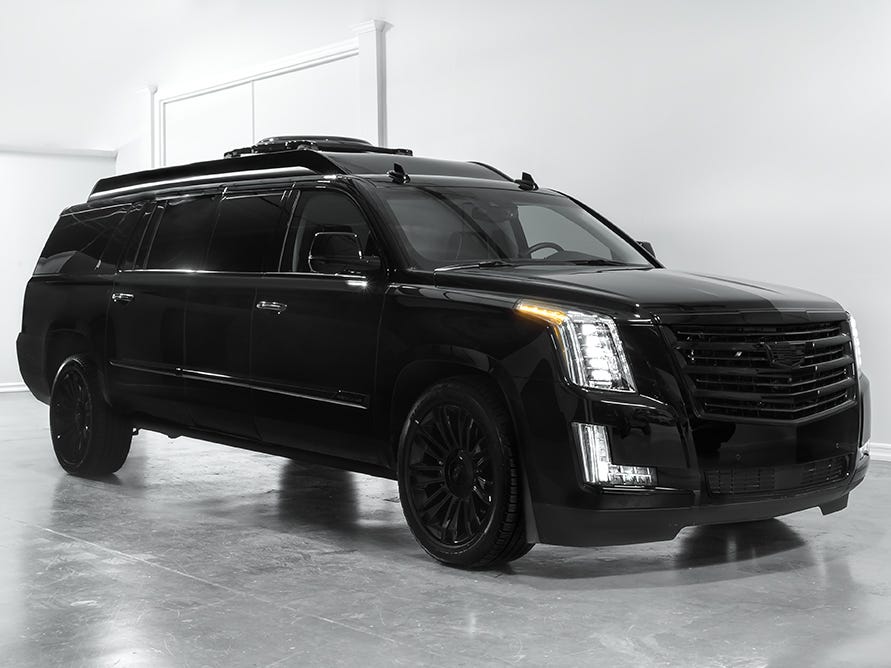 This $500,000, Bulletproof Escalade Looks Like a Private Jet Inside