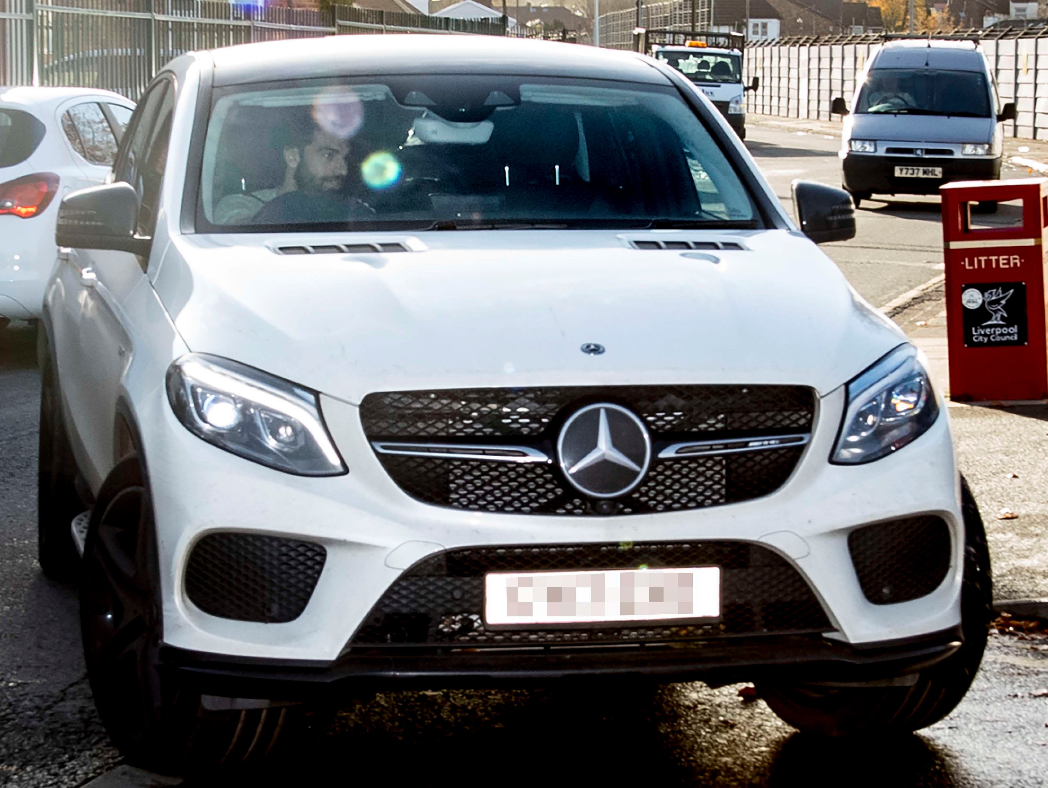  Salah often drives his Mercedes-Benz SUV to Liverpool's training centre