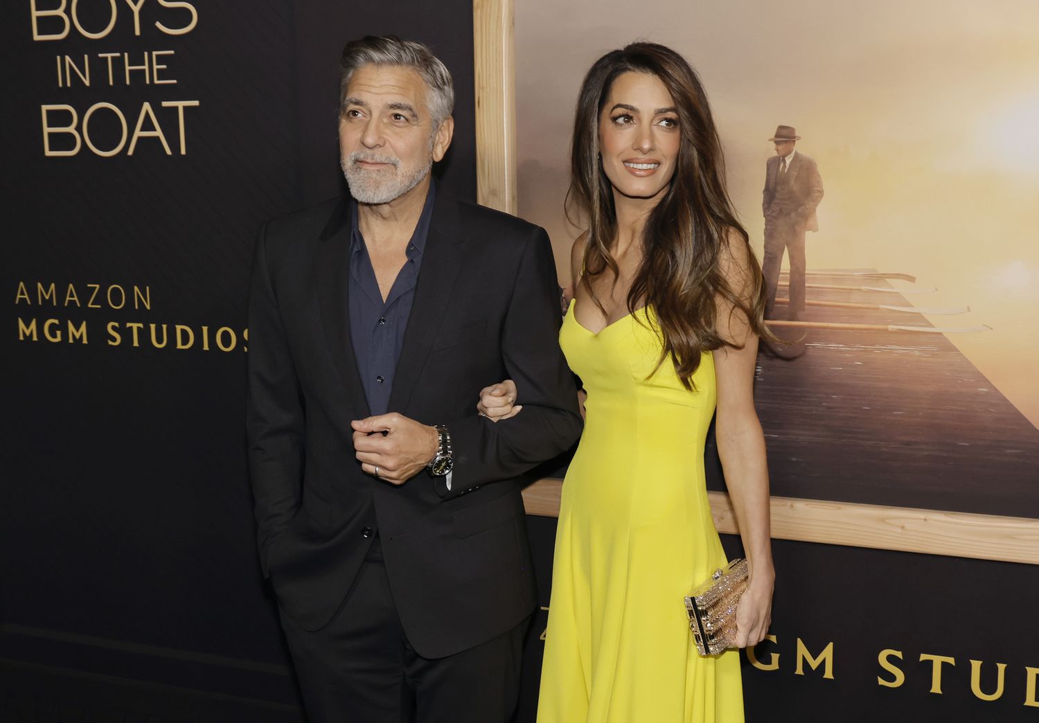 Amal Clooney's Latest Date Night Look Says She'll Be Wearing Shades of Yellow All Winter