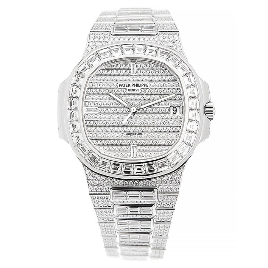 Patek Philippe Nautilus - White Gold Diamonds 5719/10G-010... for $794,825  for sale from a Trusted Seller on Chrono24