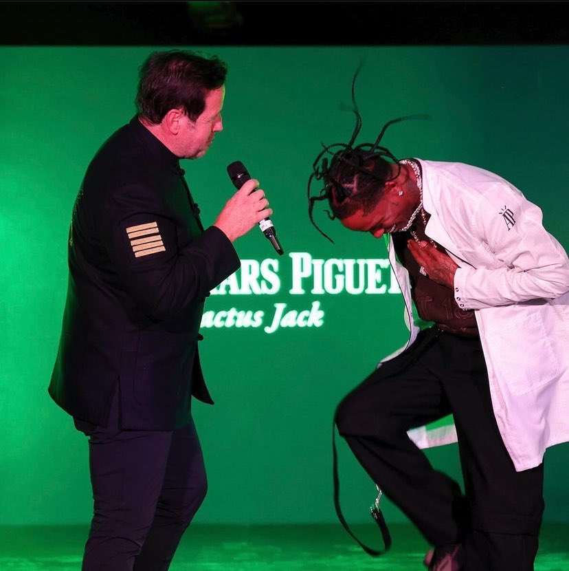 CIRCUS MAXIMUS on X: "Audemars Piguet CEO François-Henry Bennahmias and  Travis Scott last night This will be François' last month in charge of AP,  seemingly making this his last piece of business