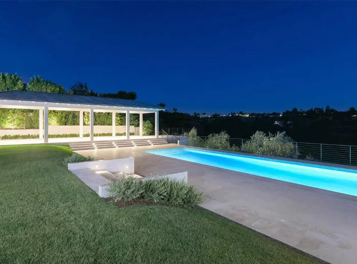 the pool at Kim Kardashian and Kanye West's Bel Air estate