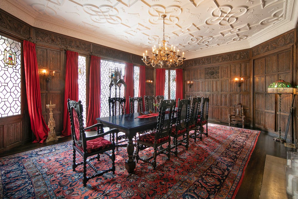 Kat Von D's dining room in her California home.