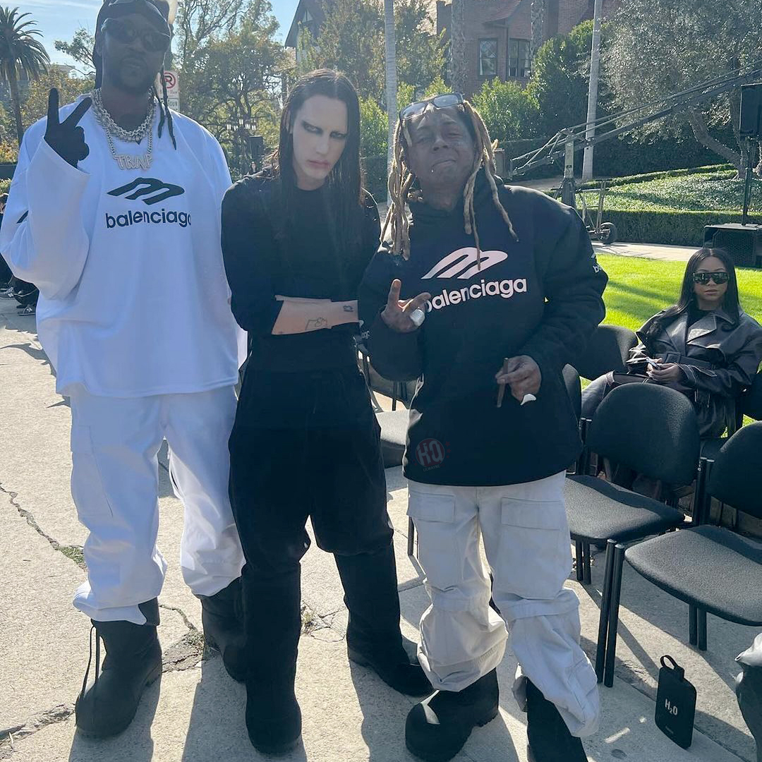 Lil Wayne Attends Balenciaga Pre Fall 2024 Fashion Show In LA