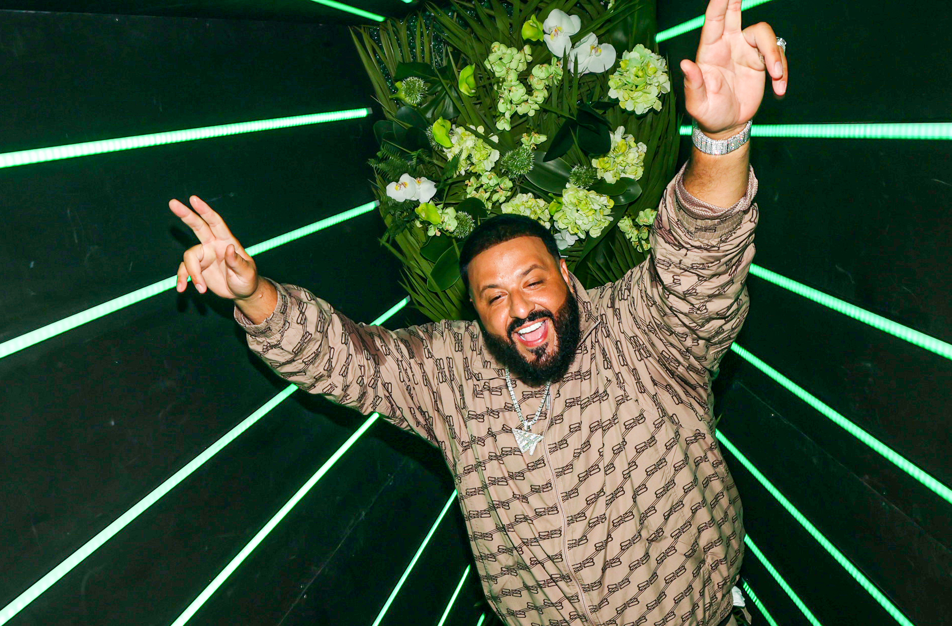 DJ Khaled hosts “God Did” Party, an epic night of music and festivals featuring Offset, Fabolous, Shenseea, Victor Cruz and more.