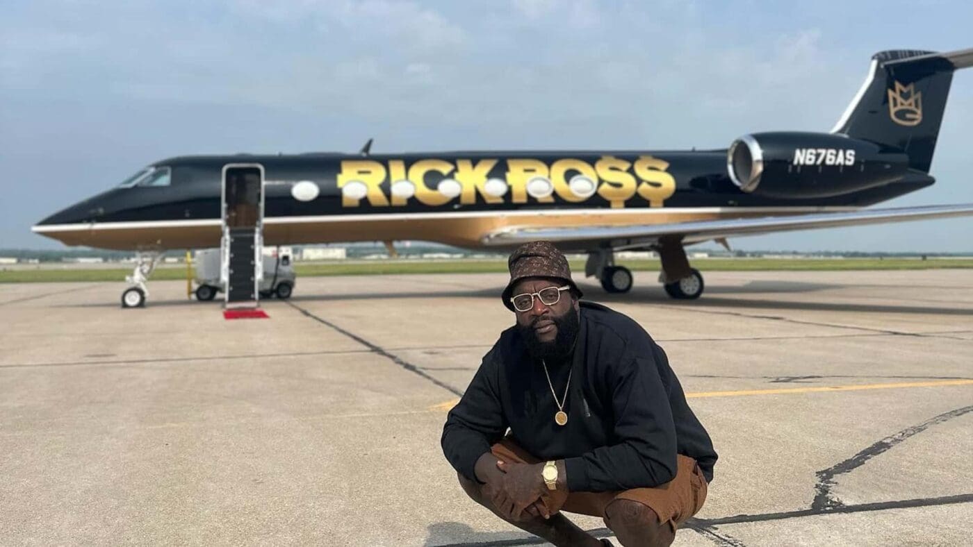 Rick Ross Buys A Custom Black And Gold Gulfstream G550 Private Jet