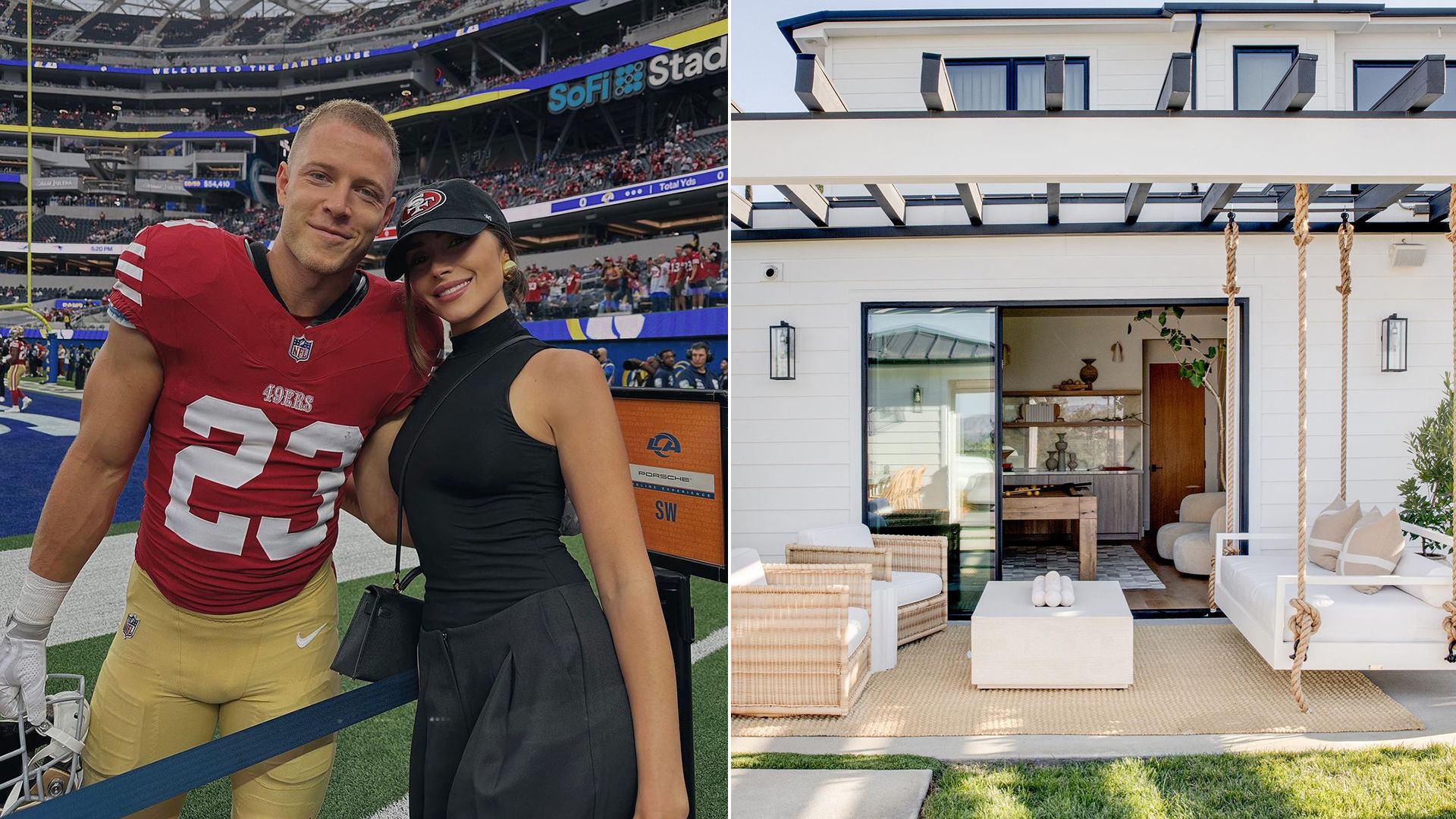 olivia culpo christian mccaffrey la home